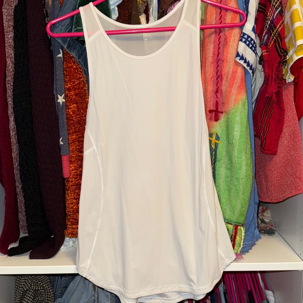 White Lululemon Sleeveless Tank Top